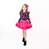 Bewitched Bows Little Luxe Velour Skort Set