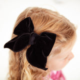 Onyx Luxe Velour Bow Clip - DROPPING SEPTEMBER 2ND