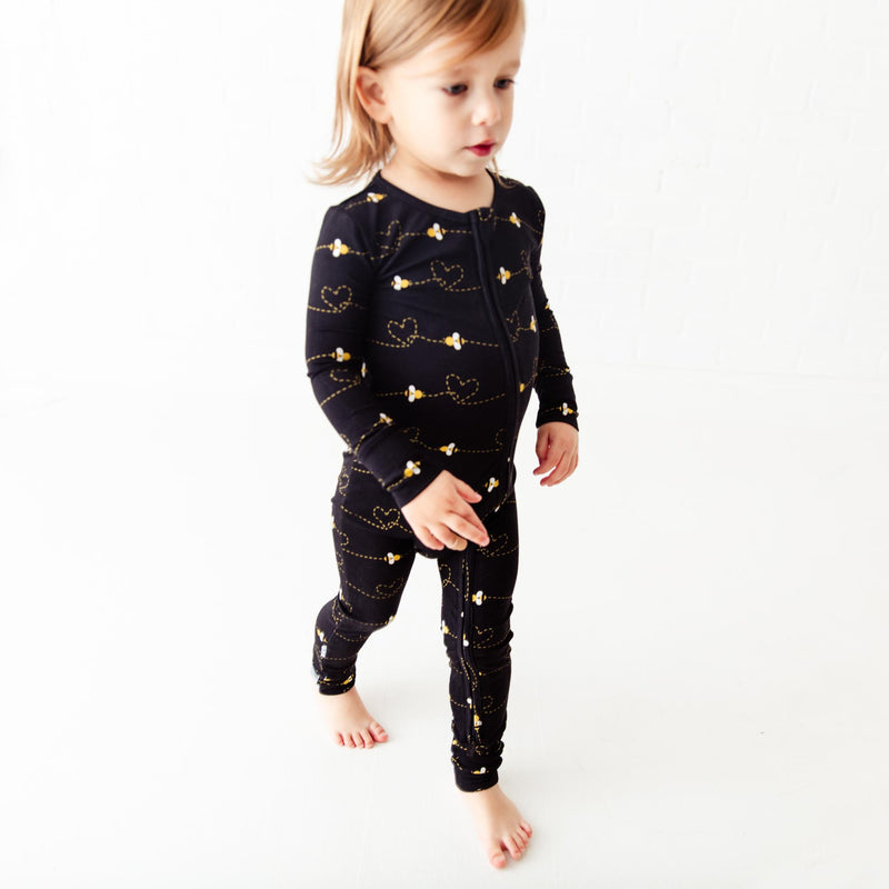 Bumble and Kind Convertible Footie - Black