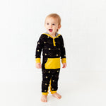Bumble and Kind Hooded Romper - Black