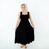 Onyx Women's Smocked Ruffle Tank Dress