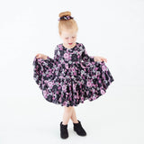 A spooky floral Halloween twirl dress. 