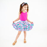 Under The Sea Tank Top And Ruffle Skort Set - Violet Reef