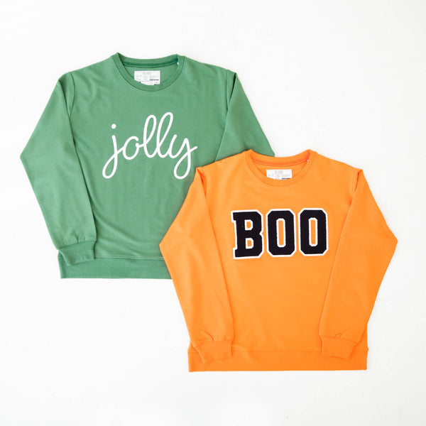 Seasonal Crew Neck Set - Women's Jolly/Boo Duo