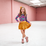 Botanical Belle Little Luxe Velour Skort Set