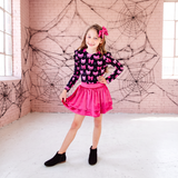 Bewitched Bows Little Luxe Velour Skort Set