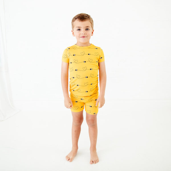 Bumble And Kind Short Sleeve and Shorts Two Piece Pajamas Set