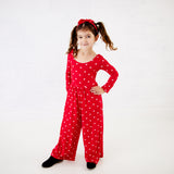 Capturing Hearts Red Heart Leggy Romper