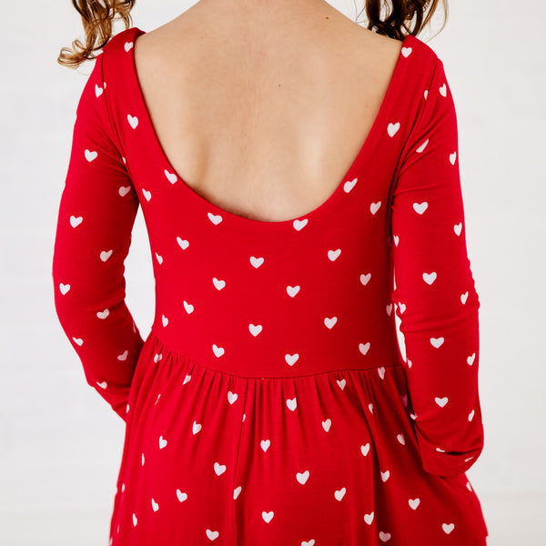 Capturing Hearts Red Heart Leggy Romper