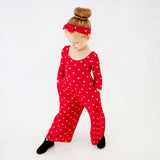 Capturing Hearts Red Heart Leggy Romper