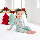 Candy Cane Lane Convertible Footie - Mint