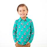 Long Sleeve Polo Shirt Set: Flamingo Greetings - DROPPING AUGUST 19TH