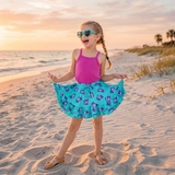 Crab Happens Tank Top And Ruffle Skort Set
