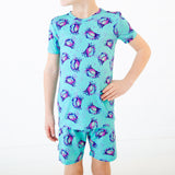 Crab Happens Short Sleeve and Shorts Two Piece Pajama Set