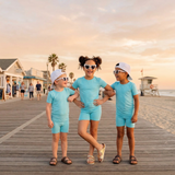 Curacao Short Sleeve and Shorts Two Piece Pajamas Set