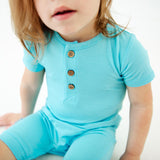 Curacao Short Sleeve Button Romper