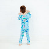 Under The Sea Convertible Footie - Tidal Blue