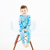 Under The Sea Convertible Footie - Tidal Blue