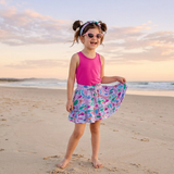 Under The Sea Tank Top And Ruffle Skort Set - Violet Reef