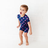 Go The Flock To Bed Short Sleeve and Shorts Two Piece Pajamas Set