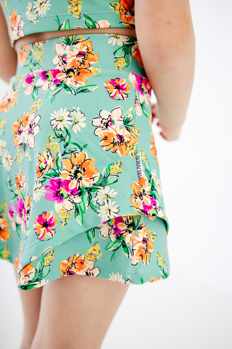 Flower Child Flower Girl Bamboo Skirt with Top Set for Summer