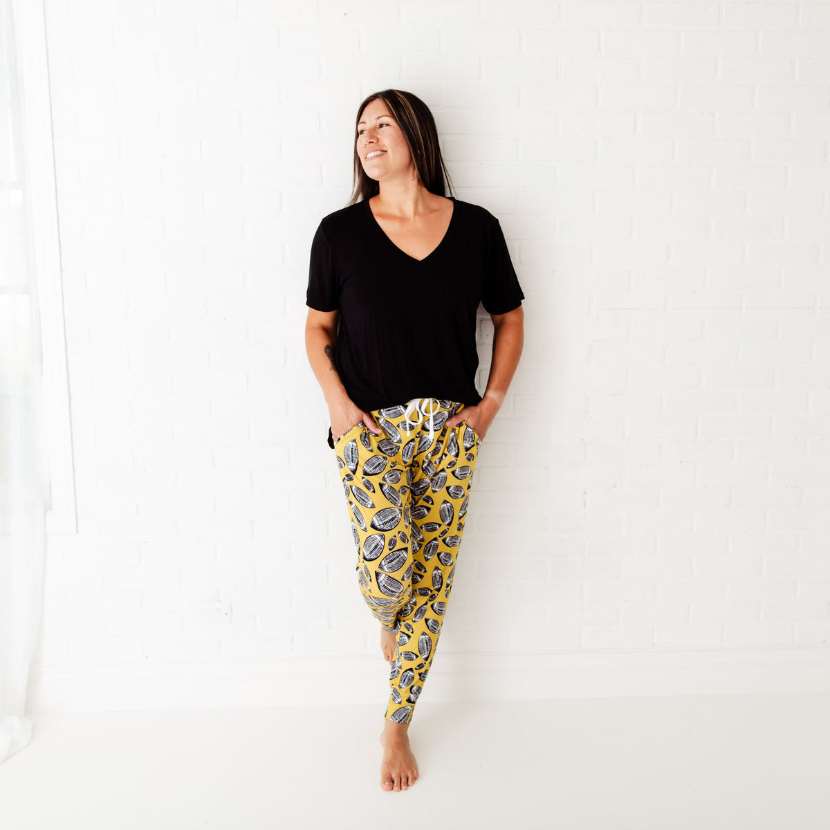 Women's loungewear set with football print from Dreamiere
