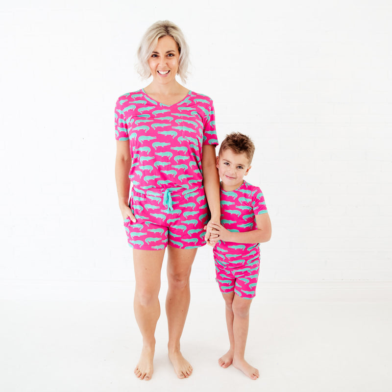 Later Gator Women's V-Neck and Shorts Set