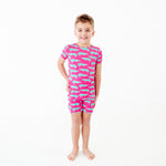 Later Gator Short Sleeve And Shorts Two Piece Pajamas Set