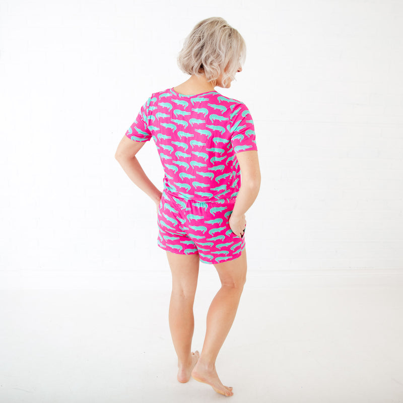 Later Gator Women's V-Neck and Shorts Set