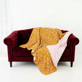 Golden Hour Quilted Adult Bamboo Blanket - Three Layer