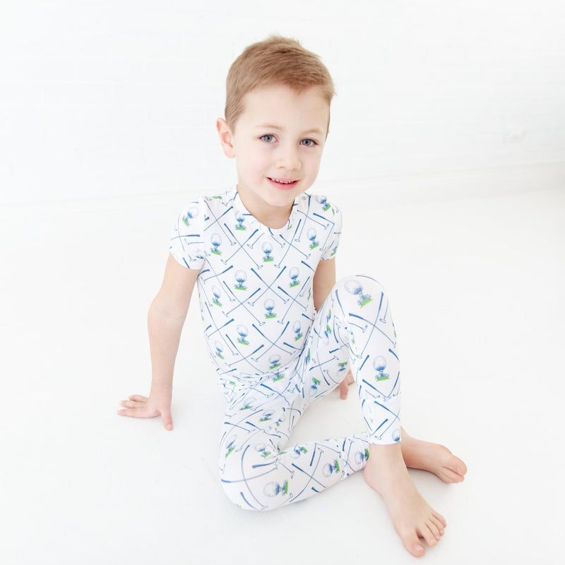 Perfect By Par Short Sleeve Two Piece Pajamas Set
