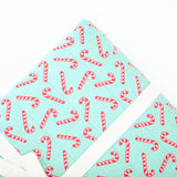 Candy Cane Lane Quilted Adult Bamboo Blanket - Three Layer - Mint