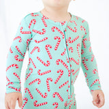 Candy Cane Lane Convertible Footie - Mint