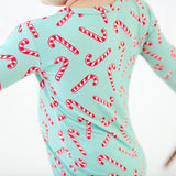 Candy Cane Lane Convertible Footie - Mint