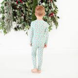 Candy Cane Lane Two Piece Pajamas Set - Mint