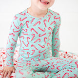 Candy Cane Lane Two Piece Pajamas Set - Mint