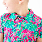 Tropic Like It's Hot Polo Shirt And Short Set