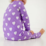 Heart To Get Ruffle Convertible Footie - Purple