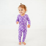 Heart To Get Ruffle Convertible Footie - Purple