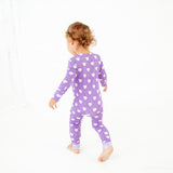 Heart To Get Ruffle Convertible Footie - Purple