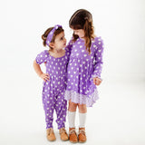 Heart To Get Smocked Romper - Purple