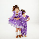 Heart To Get Bow Back Dress and Shorts Set - Purple