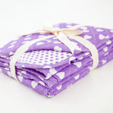 Heart To Get Quilted Children's Bamboo Blanket - Purple