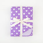 Heart To Get Quilted Children's Bamboo Blanket - Purple
