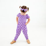 Heart To Get Smocked Romper - Purple