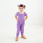 Heart To Get Smocked Romper - Purple