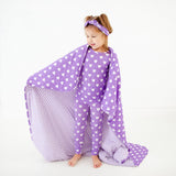 Heart To Get Quilted Children's Bamboo Blanket - Purple