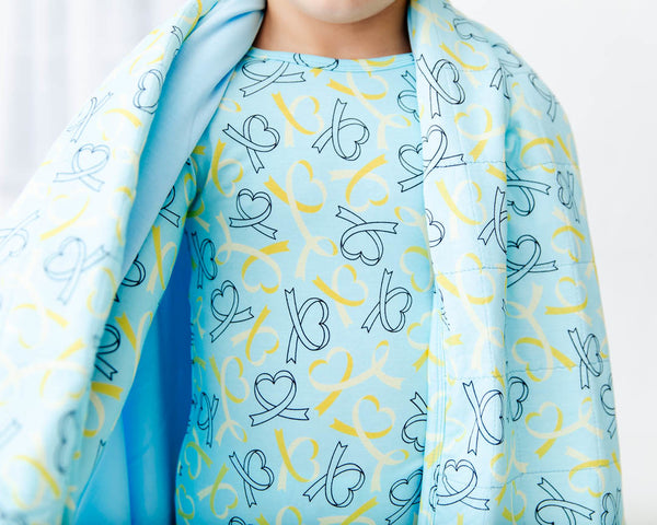 Heart of Gold Quilted Children's Bamboo Blanket