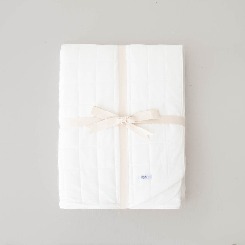 Ivory Dust Quilted Adult Bamboo Blanket - Three Layer