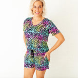 Wild At Heart Women's V-Neck and Shorts Set